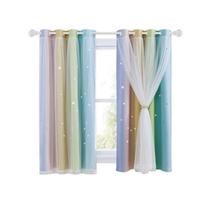 sheer rainbow curtains for girls room